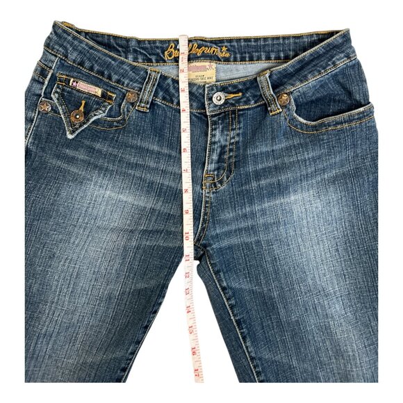 Vintage Bubblegum Jeans Women 1/2 Y2K Straight 80's, 90's Retro Logo - Picture 11 of 12